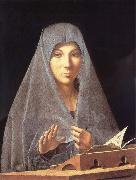Antonello da Messina Antonello there measuring, madonna Annunziata oil painting artist